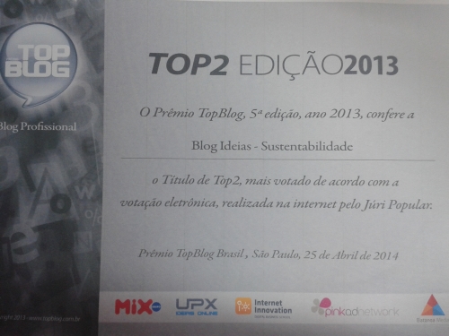 Blog conquista Prêmio Nacional