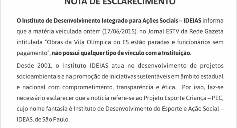 Nota de Esclarecimento